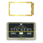 EGGSHELL Gold Wavy Border Blanks - 50pcs