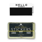 EGGSHELL Hello My Name is Black Blanks - 80pcs