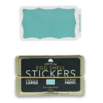 EGGSHELL Teal Wavy Border Blanks - 80pcs